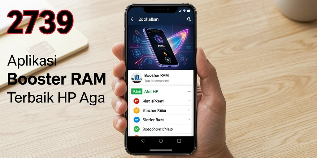 Tampilan antarmuka aplikasi 2739 dengan fitur optimasi RAM.