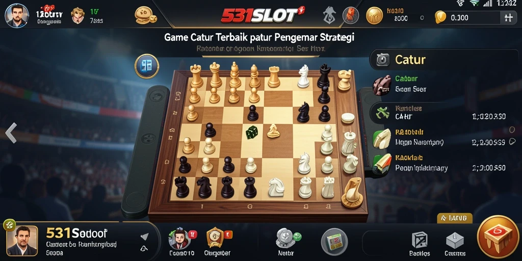 Tampilan antarmuka intuitif game Catur 531SLOT yang menarik.