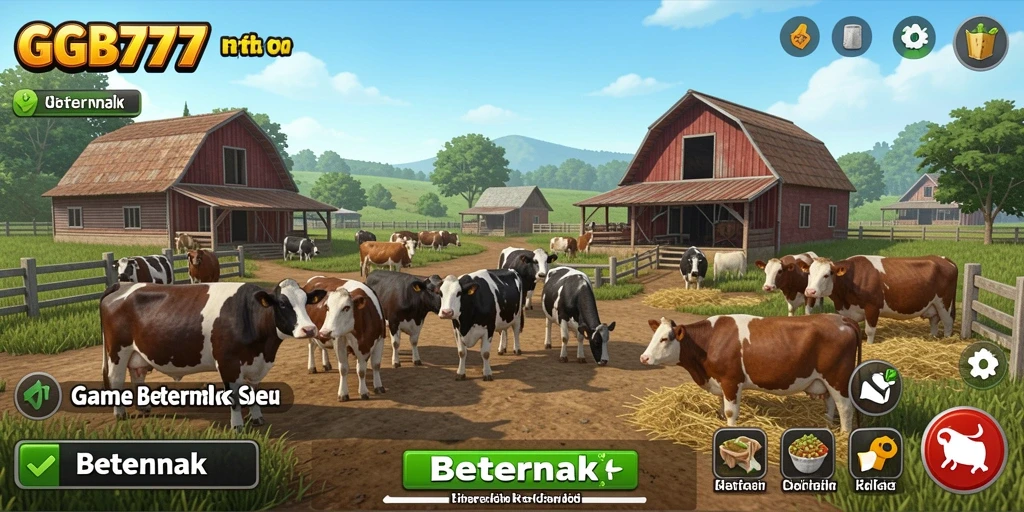 Tampilan antarmuka game Beternak GB777 yang menarik dan interaktif.
