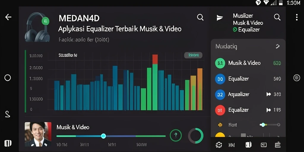 Tampilan antarmuka aplikasi Equalizer MEDAN4D yang sederhana dan fungsional.