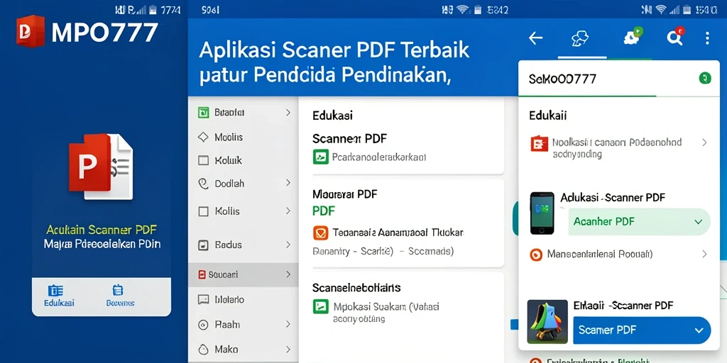 Antarmuka MPO777 yang mudah digunakan untuk pemindaian PDF.
